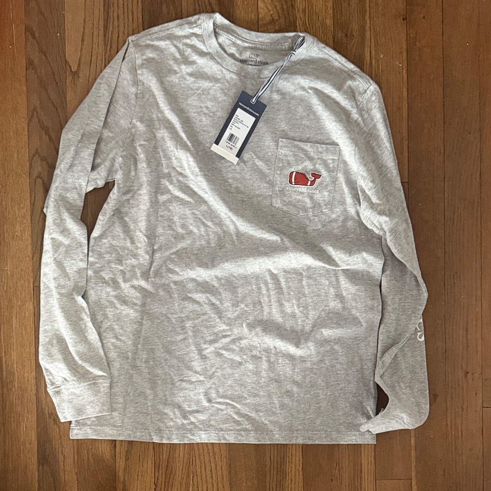 Vineyard Vines Light Gray Long Sleeve Tee